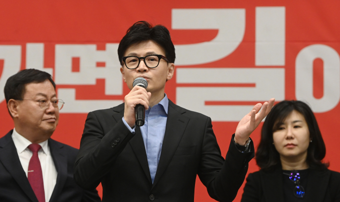2일 한동훈 국민의힘 비상대책위원장이 대구를 방문해 "대구는 저의 정치적 출생지"라고 말했다. 사진은 한 비대위원장이 2일 대전 유성구 대전컨벤션센터에서 열린 대전시당 신년인사회에 참석해 인사말을 하는 모습. /사진=뉴스1