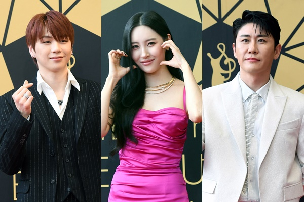 가수 강다니엘, 선미, 영탁 등이 수상의 영예를 안았다(왼쪽부터). /사진=서울가요대상 조직위원회 제공