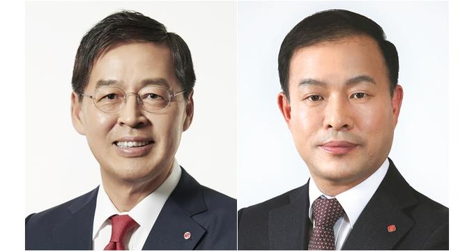 신학철 LG화학 부회장(왼쪽)과 이훈기 롯데케미칼 사장. /사진=각 사 제공