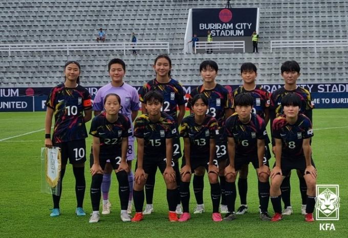 포르투갈로 전지 훈련을 떠나는 여자 17세 이하(U17) 축구 대표팀(대한축구협회 제공)