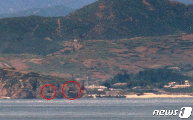 북한 해안포.<자료사진>2020.6.17/뉴스1 ⓒ News1 구윤성 기자
