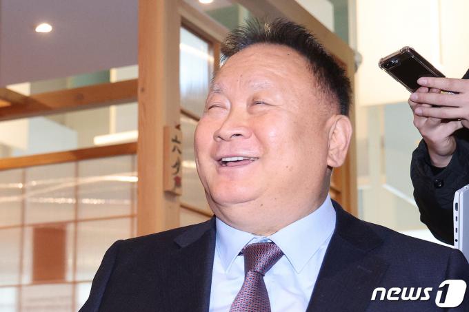 [사진] 미소짓는 이상민 '한동훈과의 회동'