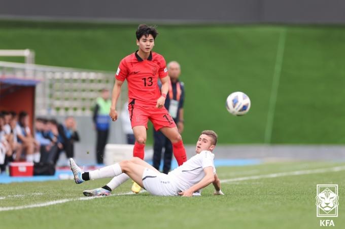 한국과 요르단의 경기 모습(대한축구협회 제공)