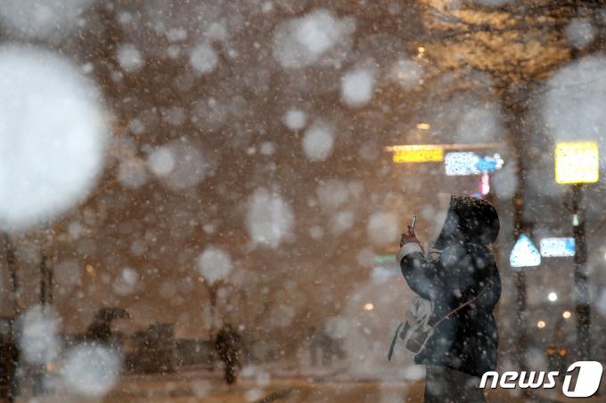[사진] 도심에 함박눈