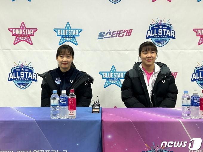 WKBL 올스타전 팬투표 1위 박지현(오쪽)과 2위 신지현 ⓒ News1 문대현 기자