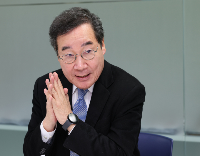 오는 11일 이낙연 전 더불어민주당 대표가 탈당 선언을 할 예정이다. 사진은 이 전 대표가 지난 2일 서울 중구 뉴시스 본사에서 인터뷰하는 모습. /사진=뉴시스 