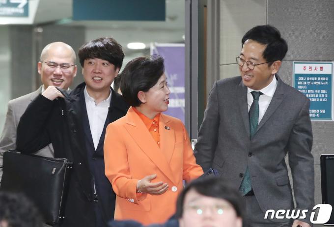 이준석 전 국민의힘 대표(왼쪽부터), 양향자 한국의희망 대표, 금태섭 새로운선택 공동대표 2023.12.17./뉴스1 ⓒ News1 임세영 기자