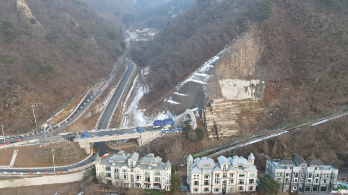 지방도391호선 양평 야밀고개 선형개량공사(3월 개통 예정). / 사진제공=경기도