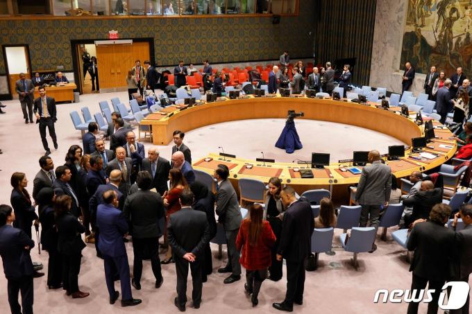 미국 뉴욕 유엔 본부에서 열린 안보리회의. <자료 사진>2023.12.20 ⓒ AFP=뉴스1 ⓒ News1 우동명 기자