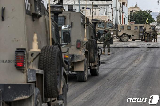 이스라엘 군용 차량.<자료사진> 2024.1.5 ⓒ AFP=뉴스1 ⓒ News1 우동명 기자