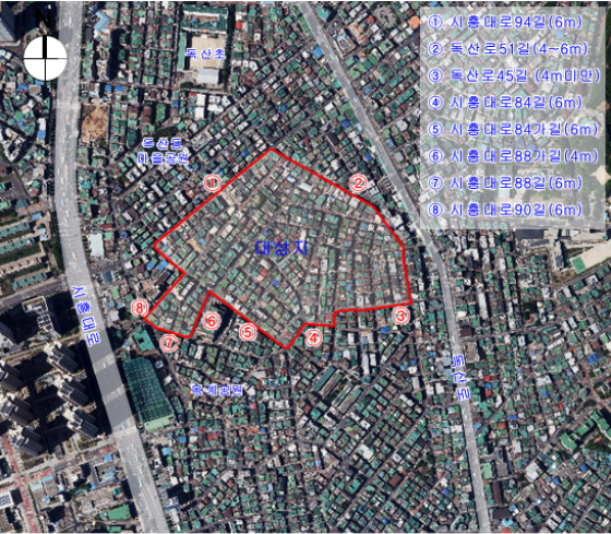 금천구 독산동 1072 일대./제공=서울시 