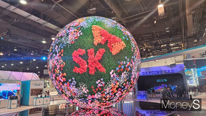 SK의 CES 2024 전시관. /사진=최유빈 기자