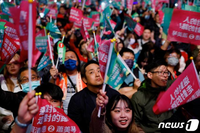 [사진] [포토] 라이칭더 지지자들의 환한 표정
