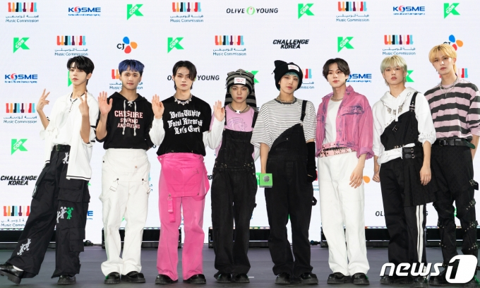 그룹 에잇턴이 지난해 10월6일 사우디아라비아 블러바드 리야드 시티에서 열린 'KCON SAUDI ARABIA 2023'에서 포즈를 취하고 있다. 사진은 기사 내용과 직접적인 관련이 없음./사진=뉴스1 