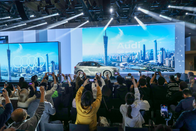 아우디가 2023 광저우모터쇼에서 소개한 전기SUV Q6 이트론 /사진=아우디