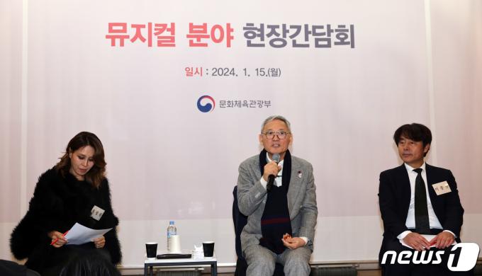 [사진] 유인촌 장관, 뮤지컬 분야 현장간담회