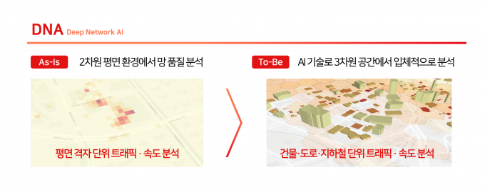 SK텔레콤은 인공지능(AI) 기술을 활용하여 3차원 환경의 네트워크 상황을 정교하게 분석하는 'Deep Network AI'(DNA) 설루션을 상용망에 적용했다. /사진=SK텔레콤