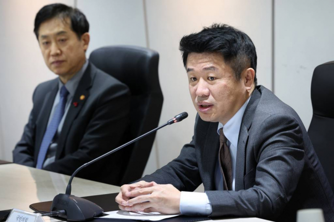 16일 유의동 국민의힘 정책위의장이 반도체 산업 규제를 풀고 저전력 고성능 반도체 기술 개발 필요성을 강조했다. 사진은 지난 8일 오후 경기도 성남시 분당구 금융결제원 분당센터 통합관제실에서 열린 대환대출 인프라 개시 현장점검에서 발언하고 있는 유 정책위의장. /사진=뉴시스