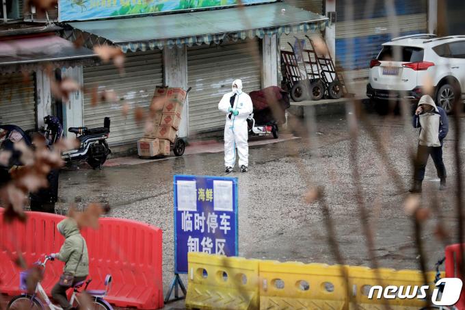 지난 2020년 1월10일 당시 우한 수산물시장의 모습. ⓒ 로이터=뉴스1 ⓒ News1 이동원 기자