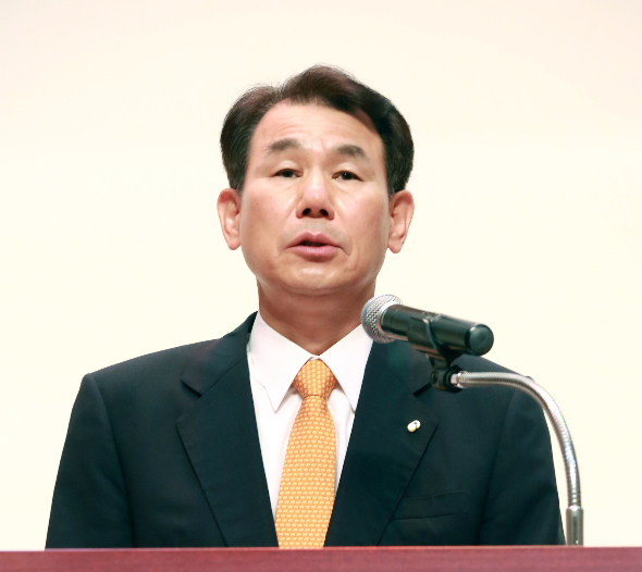  정은보 신임 금융감독원장이 6일 오전 서울 여의도 금감원에서 열린 취임식에서 취임사를 하고 있다. /사진=금융감독원