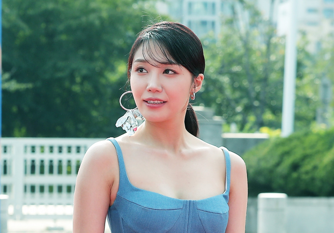 그룹 에이핑크의 정은지에게 수백차례 메시지를 보내고 집까지 찾아갔던 50대 스토커가 집행유예를 선고 받았다. 사진은 지난 2022년 9월 서울 영등포구 여의도동 KBS홀에서 진행된 '17회 서울드라마어워즈' 레드카펫 행사에 참석한 걸그룹 에이핑크 멤버 정은지. /사진=머니투데이