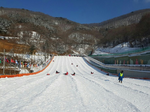  장흥자연휴양림 아트밸리에서 2월18일까지 '양주눈꽃축제'가 열린다. /사진=크라운해태