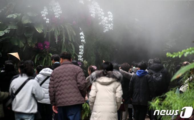 [사진] 주말 서울식물원 찾은 관람객들