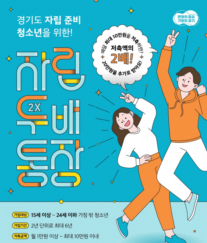 경기도 '자립두배통장' 홍보물. / 자료제공=경기도