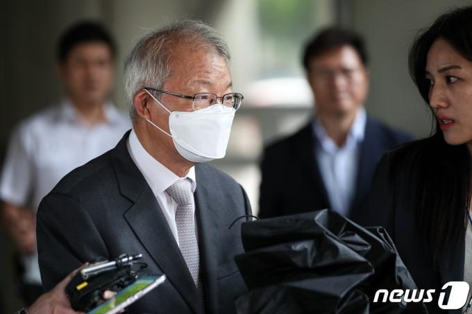 '사법행정권 남용 의혹' 을 받는 양승태 전 대법원장 . 2023.9.15/뉴스1 ⓒ News1 이승배 기자