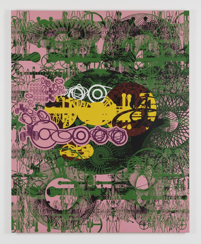 Sang Nam Lee, Forme d’esprit (J264), 2014, Acrylic on panel 162.3 x 130.5 x 4 cm, Photo: CJY studio, Courtesy of the artist and Perrotin.