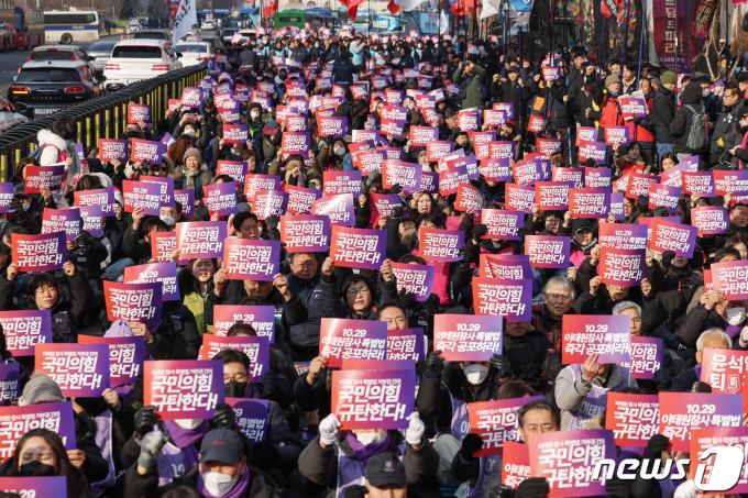 [사진] 이태원 참사 유가족들 '특별법 거부권 행사 말라'