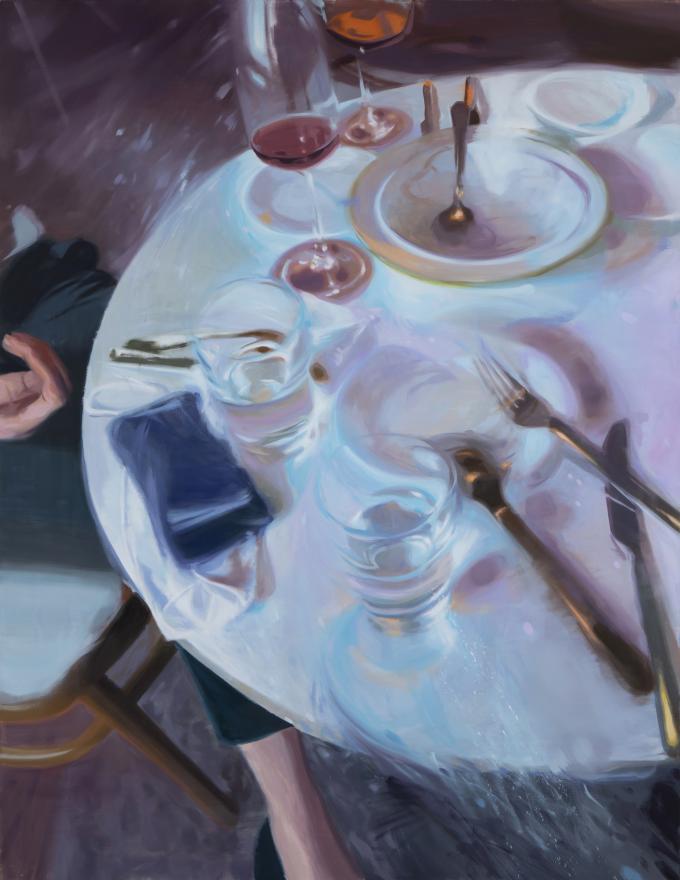 손민석,흐르는 접시_oil on canvas_145.5&times;112cm_2022