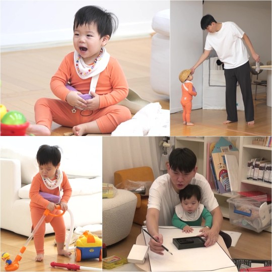 '슈퍼맨이 돌아왔다'에서 인테리어 디자이너 제이쓴의 생후 17개월 아들 준범이 제이쓴에게 처음으로 "아빠"라고 부른다고 해 관심이 모인다. /사진='슈퍼맨이 돌아왔다' 제공