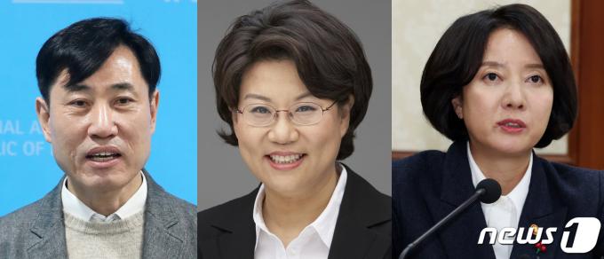 서울 중·성동을 출마를 선언한 하태경 의원(왼쪽부터), 이혜훈 전 의원, 이영 전 중소벤처기업부 장