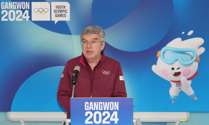 토마스 바스 국제올림픽위원회(IOC) 위원장이 2024 강원동계청소년올림픽의 성공적 개최에 대해 윤석열 대통령에게 감사의 뜻을 전했다. 사진은 폐막식을 앞두고 지난 1일 기자회견에 임한 바흐 위원장. /사진=뉴시스