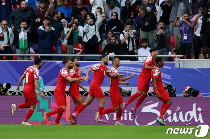 2023 아시아축구연맹(AFC) 아시안컵 준결승에 오른 요르단.ⓒ AFP=뉴스1