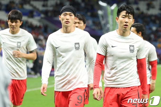 [사진] 결의 다지는 손흥민·조규성·김민재