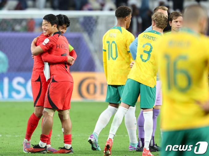 [사진] 손흥민·황희찬, 클린스만호 4강행 견인