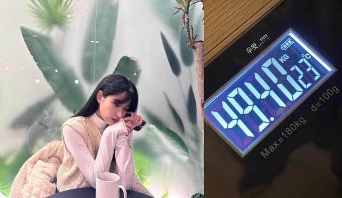 율희가 아이돌 활동 시절과 비슷한 몸무게를 공개했다. /사진=율희 인스타그램