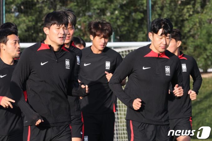 [사진] 요르단전 준비하는 축구 대표팀
