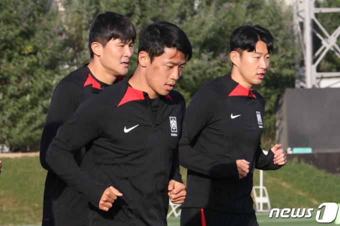 [사진] 요르단전 준비하는 축구 대표팀