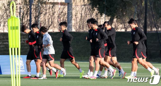 [사진] 러닝하는 축구대표팀