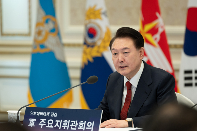 6일 윤석열 대통령이 설 특별사면을 진행할 것으로 관측된다. 사진은 윤 대통령이 지난달 31일 청와대 영빈관에서 열린 안보대비태세 점검 군 주요지휘관회의에서 모두발언 중인 모습. /사진=뉴스1(대통령실 제공) 