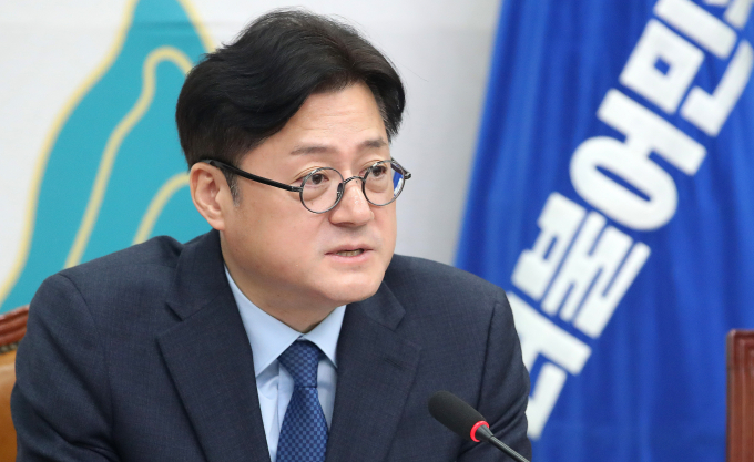 7일 홍익표 더불어민주당 원내대표는 "이번 총선에서 실패하면 민주당 역사에 큰 죄"라며 절박한 마음을 전했다. 사진은 홍 원내대표가 7일 서울 여의도 국회에서 열린 최고위원회의에서 발언 중인 모습. /사진=뉴스1
