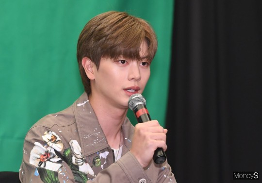 사진은 지난해 5월  서울 마포구 상암동 스탠포드호텔에서 열린 12번째 미니앨범 'WIND AND WISH'(윈드앤드위시) 발매기념 기자간담회에 참석한 그룹 비투비 멤버 육성재. /사진=장동규 기자