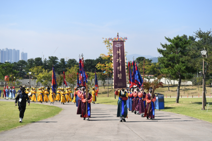 양주 회암사지 왕실 축제 중 어가행렬 모습. /사진제공=양주시