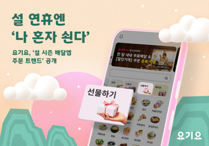 요기요의 설 명절 주문 데이터 분석 결과 혼자 설을 지내는 '혼설족'이 늘어나고 있다. /사진=요기요