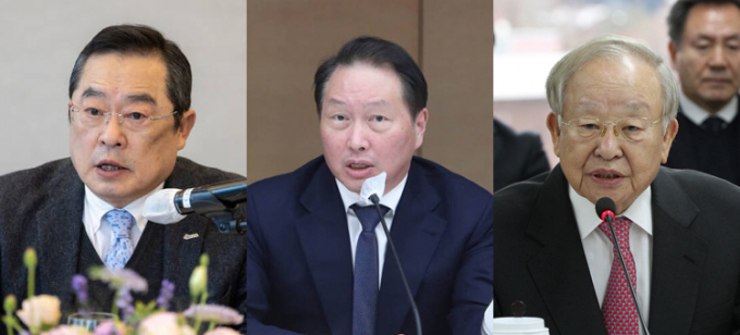 (왼쪽부터)구자열 한국무역협회 회장, 최태원 대한상공회의소 회장, 손경식 한국경영자총협회 회장. / 사진=각 단체, 뉴스1