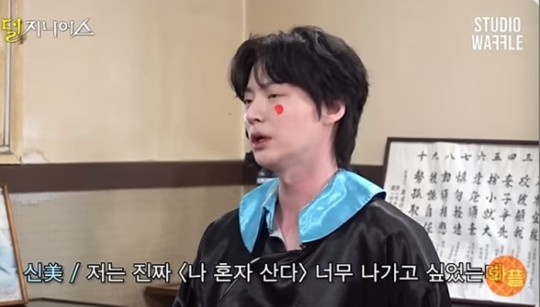 배우 안재현이 이혼을 간접적으로 언급했다. /사진=스튜디오 와플 캡처