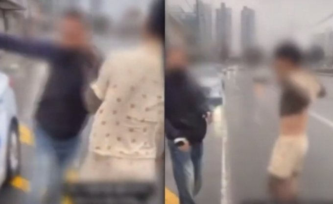 지난 15일 전주 고속버스터미널에서 택시기사를 폭행한 남성이 공분을 사고 있다. /사진=JTBC 사건반장 캡처